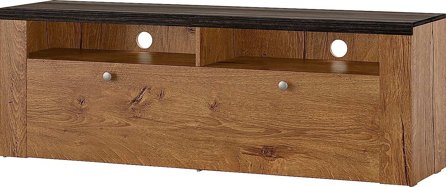 Home affaire Lowboard Larona, zeitloses TV Board mit 1 Klappe und 2 offenen günstig online kaufen