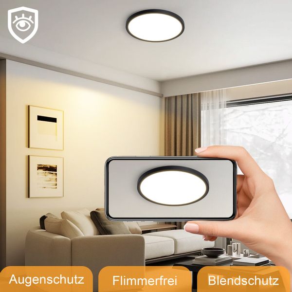 Nettlife LED Deckenleuchte LED Deckenleuchte Flach günstig online kaufen