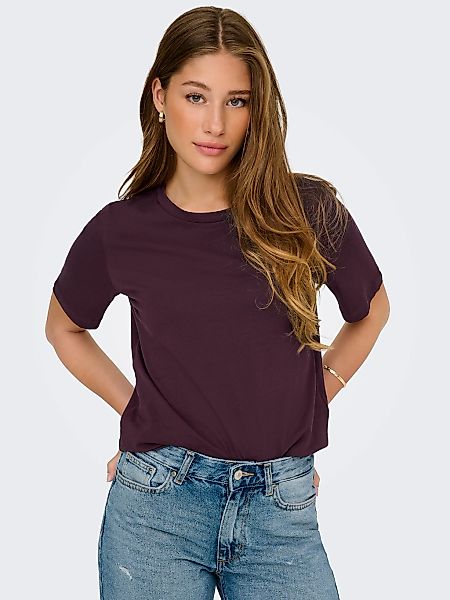ONLY Kurzarmshirt "ONLONLY – T-Shirt mit Rundhals und klassischem Schnitt", günstig online kaufen