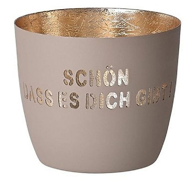 Giftcompany Kerzenhalter Windlicht Madras Schön dass es Dich gibt Sandstone günstig online kaufen