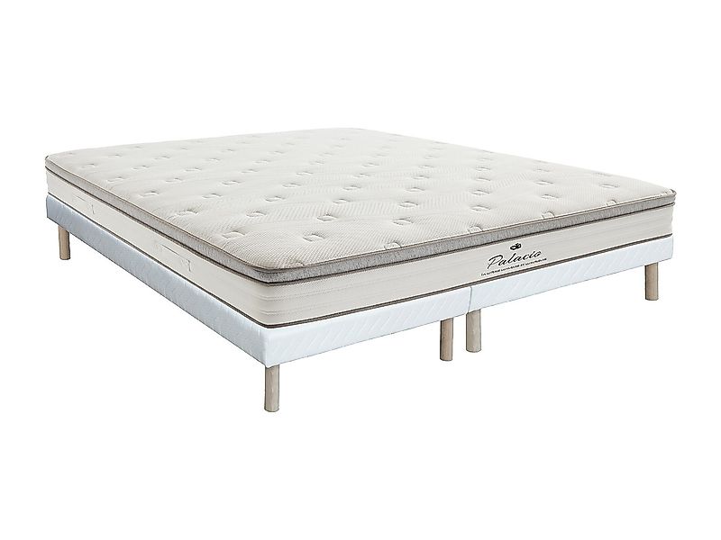 Bett-Set 180x200 cm - Polsterbettgestell + Taschenfederkernmatratze 7 Zonen günstig online kaufen