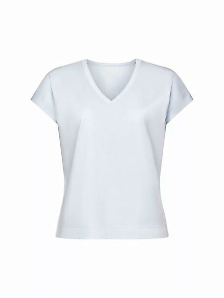Esprit T-Shirt V-Neck-T-Shirt aus merzerisierter Pima-Baumwolle (1-tlg) günstig online kaufen