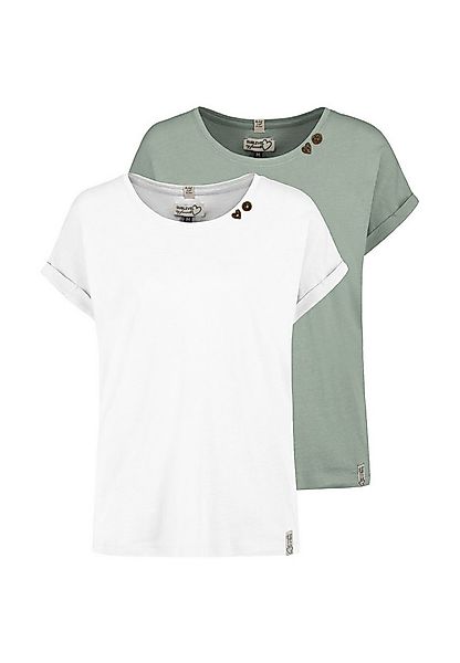 SUBLEVEL T-Shirt Damen Basic Shirt 2er Pack verschiedene Farben (2-tlg) günstig online kaufen