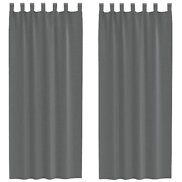vidaXL Voile Vorhänge mit Schlaufen 2 Stk Dunkelgrau 140x260 cm 4102275 günstig online kaufen