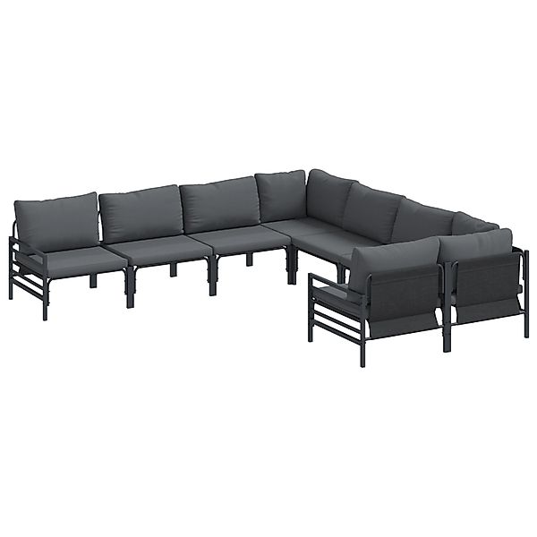 vidaXL Garten-Sofa-Set 8-Tlg Anthrazit Stahl 3378970 günstig online kaufen