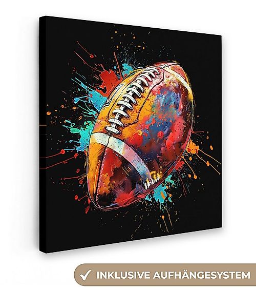 OneMillionCanvasses® Leinwandbild Graffiti - Sport - Rugby - American Footb günstig online kaufen