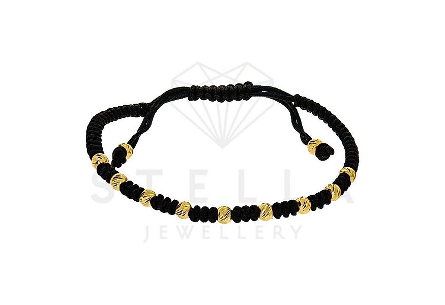 Stella-Jewellery Goldarmband Geflochten Armband mit 585er Gelbgold Kugel (i günstig online kaufen