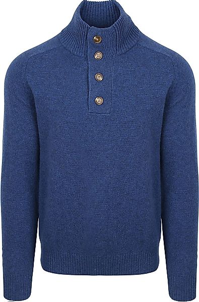 Steppin' Out Mocker Pullover Lammwolle Royal Blau - Größe L günstig online kaufen