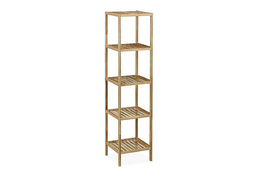 relaxdays Badregal Walnuss mit offenen Ablage, 5 günstig online kaufen