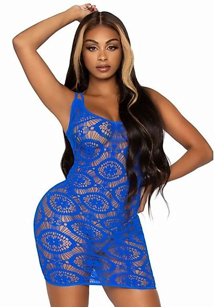 Leg Avenue Minikleid Netz-Kleid mit Muster - blau günstig online kaufen