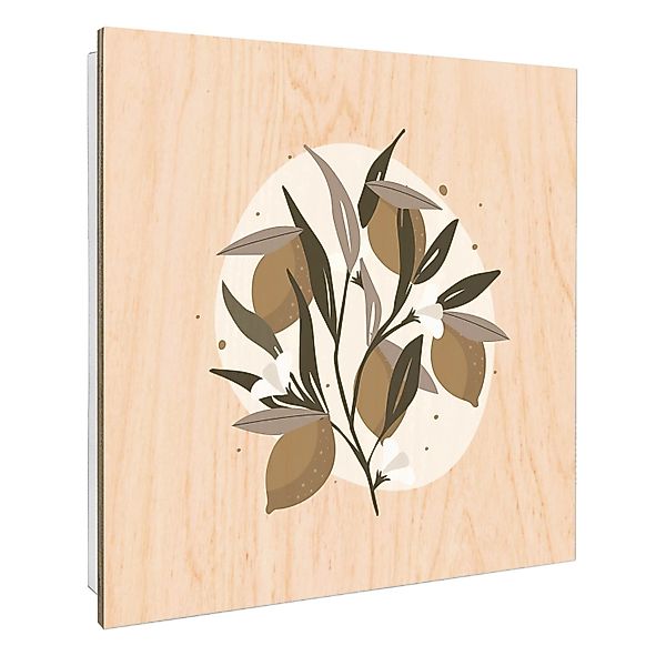 Banjado Großer Schlüsselbox Holz 30x30cm Weiß Scharnier Rechts 50 Haken Sch günstig online kaufen