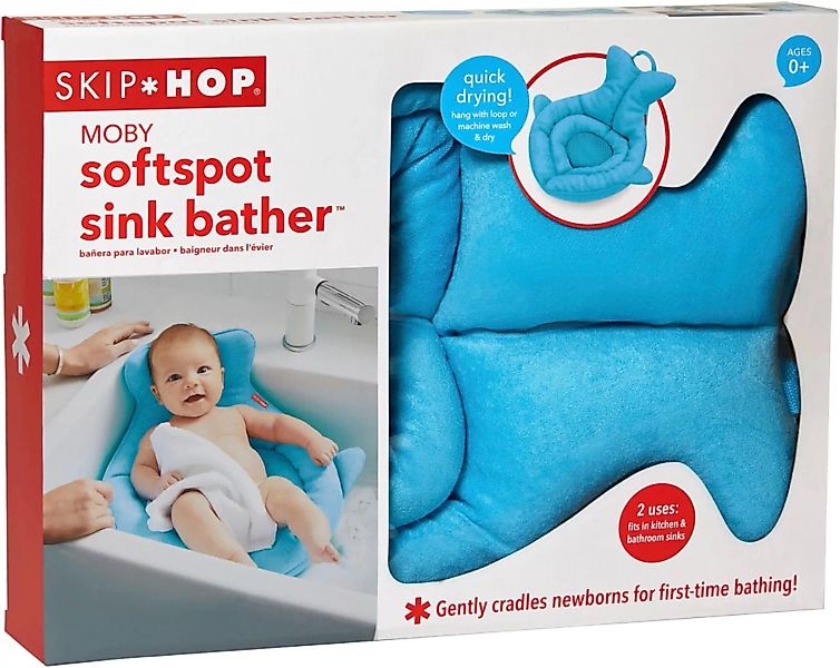 Skip Hop Babybadewanne »Gepolsterte Waschbecken-Badewanne, Moby, blau« günstig online kaufen