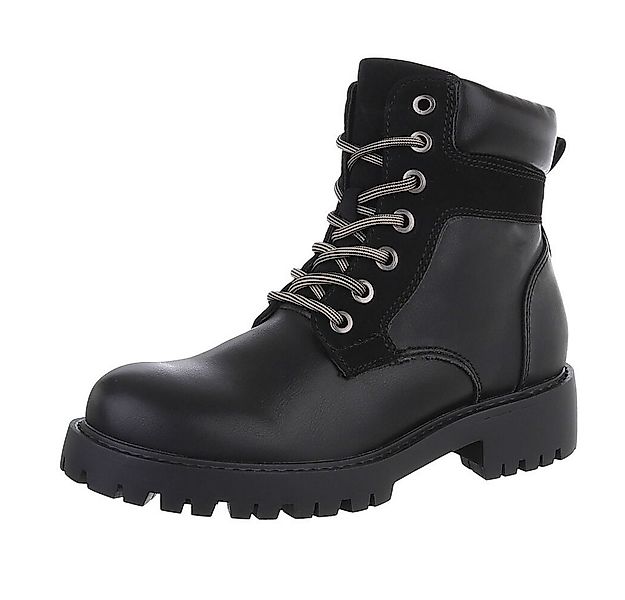 Ital-Design Damen Schnürschuhe Freizeit Stiefelette (87531906) Blockabsatz günstig online kaufen