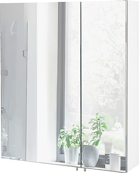 Schildmeyer Spiegelschrank "Basic", Breite 60 cm, 2-türig, Glaseinlegeböden günstig online kaufen