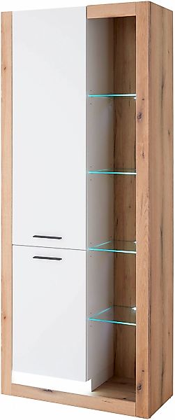 Home affaire Vitrine "Brixen, Vitrinenschrank in Eiche Dekor, moderne Stand günstig online kaufen