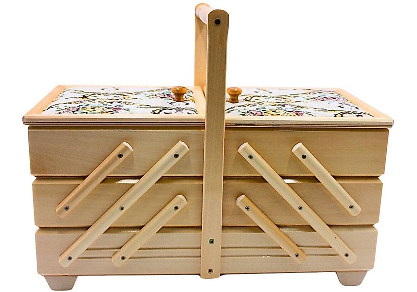 Dekohelden24 Nähkorb Hochwertiger Nähkasten, Nähkästchen aus Furnierholz, c günstig online kaufen
