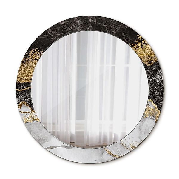 Tulup Spiegel mit Aufdruck Marmor Loft 70x70 cm Runder Spiegel mit Dekorati günstig online kaufen