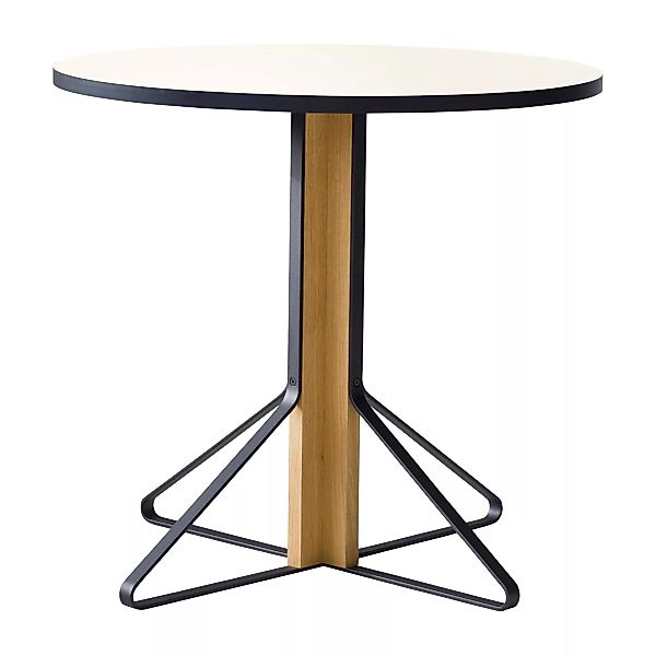 Artek - Kaari REB003 Tisch Eiche klar lackiert Ø80cm - weiß, natur/Tischpla günstig online kaufen