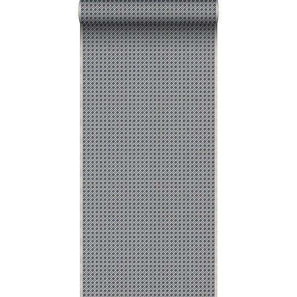 Sanders & Sanders Tapete Karomuster Dunkelblau 53 cm x 10 m günstig online kaufen