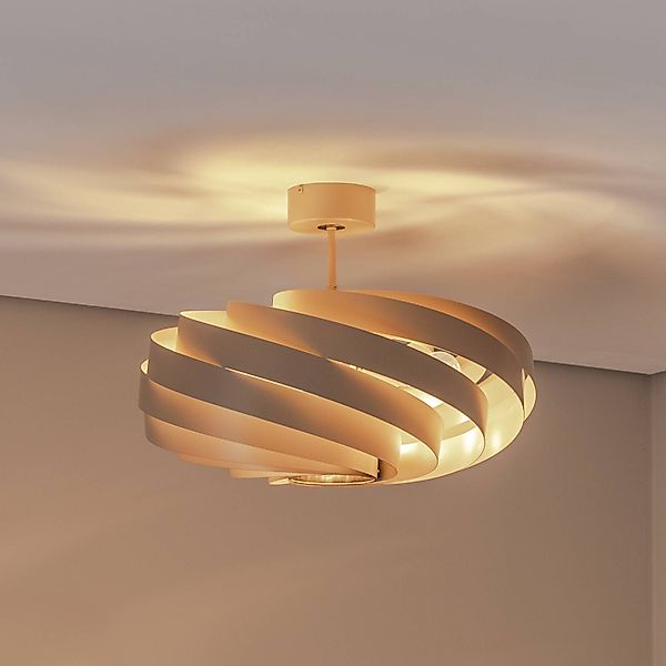 Euluna Deckenleuchte Vento, beige, Ø 60 cm günstig online kaufen
