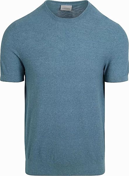 Suitable Piqué T-shirt Leinen Blau - Größe M günstig online kaufen