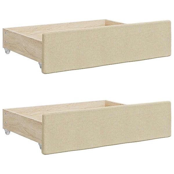 vidaXL Bettschubkasten Bettschubladen 2 Stk. Creme günstig online kaufen