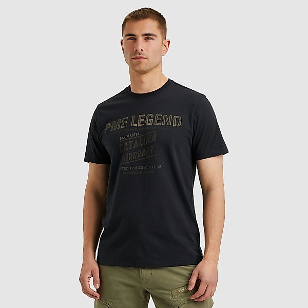 PME LEGEND T-Shirt "Short sleeve r-neck single jersey" mit Logo-Print günstig online kaufen