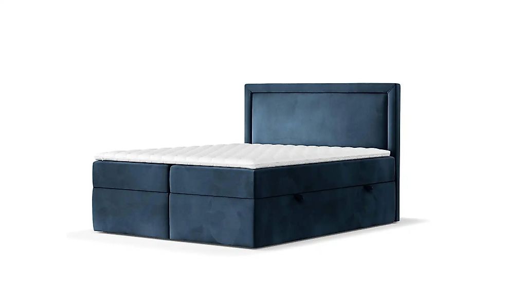 Boxspringbett mit Stauraum   ¦ blau ¦ Maße (cm): B: 162 H: 120 Betten > Kom günstig online kaufen