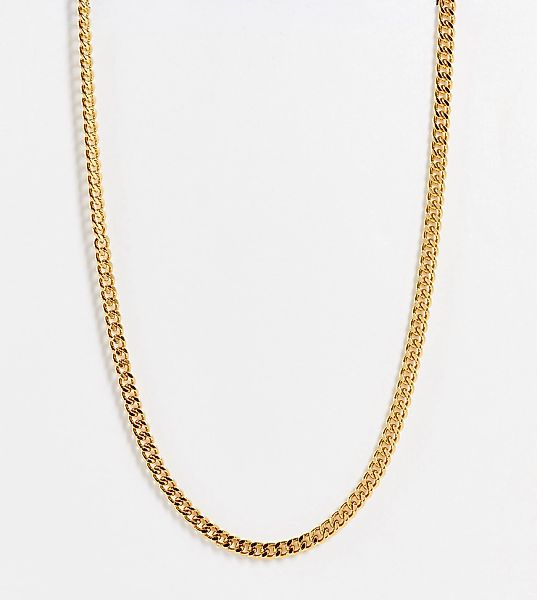 ASOS DESIGN – Halskette mit T-Steg-Verschluss und 14-karätiger Vergoldung-G günstig online kaufen