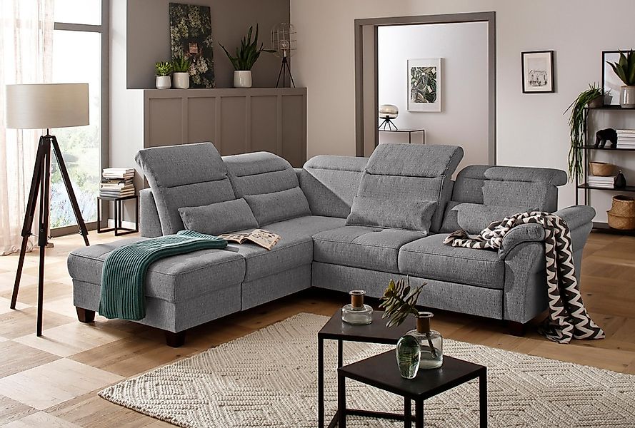 Home affaire Ecksofa »Solvei L-Form« wahlweise auch mit Kopfteilverstellung günstig online kaufen