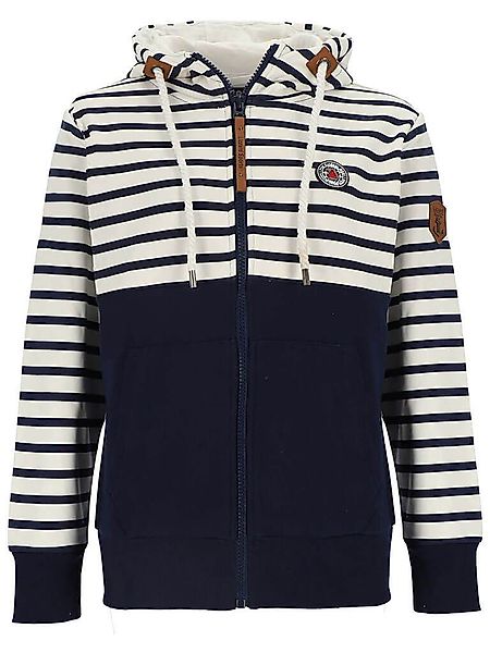 Lizzard Sports Kapuzensweatjacke Damen Sweatjacke im Streifen-Uni-Mix - Kap günstig online kaufen