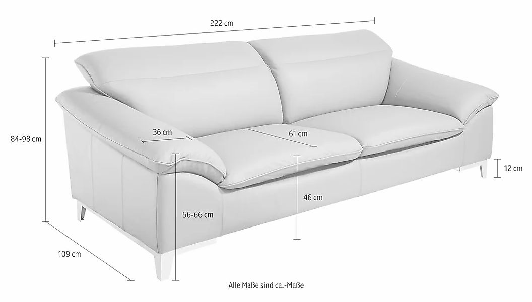 COTTA 2-Sitzer "Teresa", mit Kopfteilverstellung günstig online kaufen