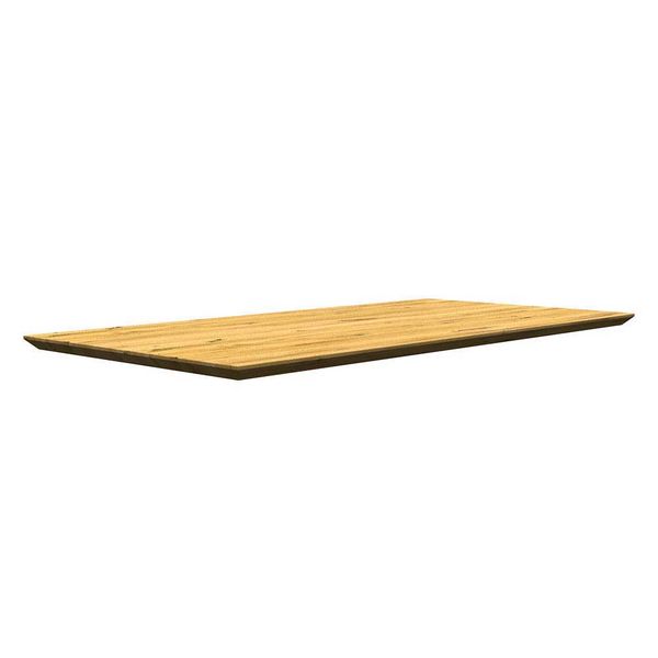 Holztisch mit Metallgestell aus Eiche und Metall Schweizer Kante günstig online kaufen