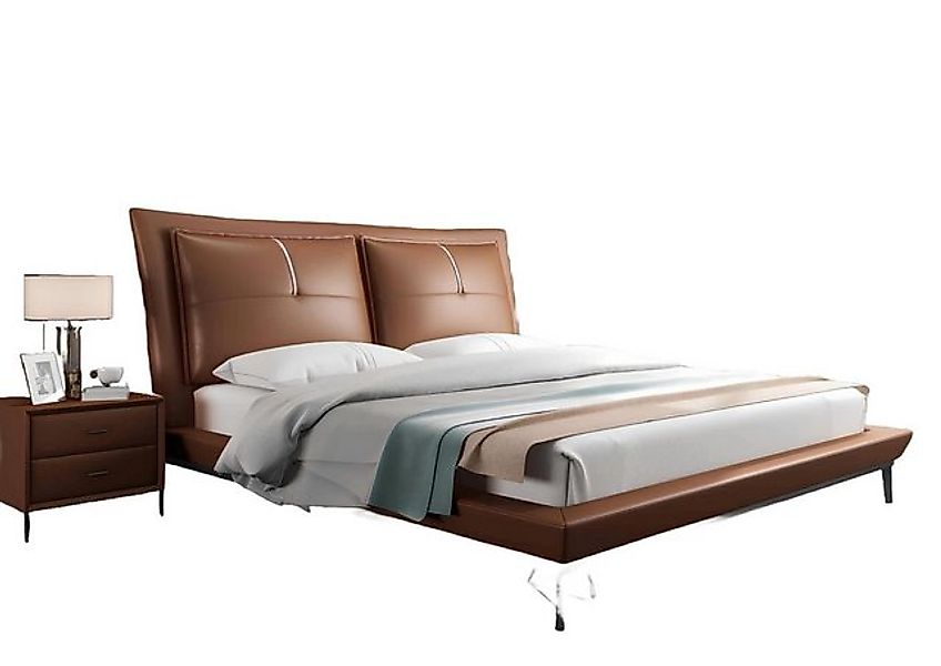 JVmoebel Bett Schlafzimmer Betten Hotel Polster Leder Italienische Möbel Br günstig online kaufen