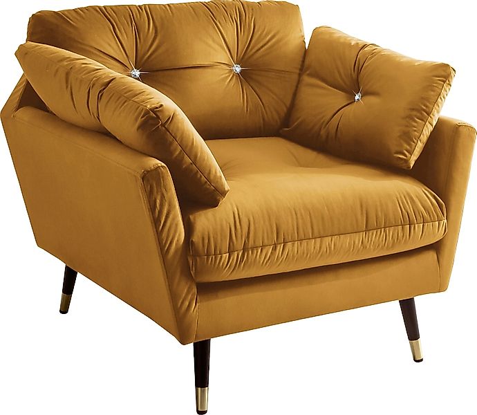 Trends by HG Loungesessel "Amira", mit Strasssteinen und goldfarben Applika günstig online kaufen