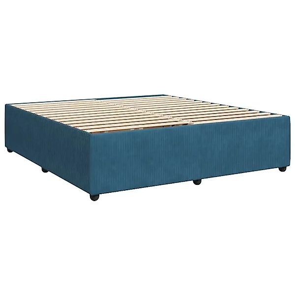 vidaXL Bettgestell Blau 200x200 cm Samt 3285034 günstig online kaufen
