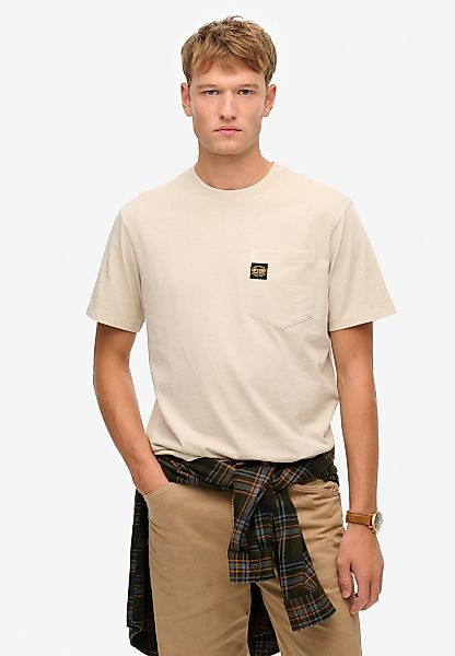 Superdry Rundhalsshirt "CONTRAST STITCH POCKET T-SHIRT", mit stylischer Bru günstig online kaufen