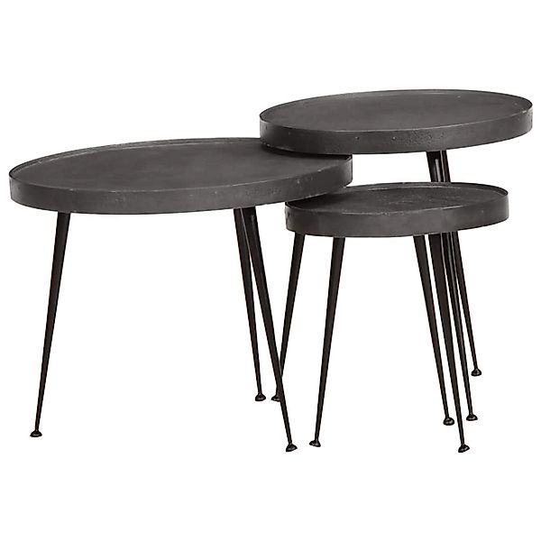 vidaXL Couchtisch 3 Stk Schwarz Holzwerkstoff 373639 günstig online kaufen