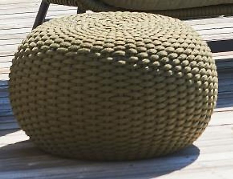 Outdoor Pouf MOON olive Ø60cm, 35cm hoch günstig online kaufen