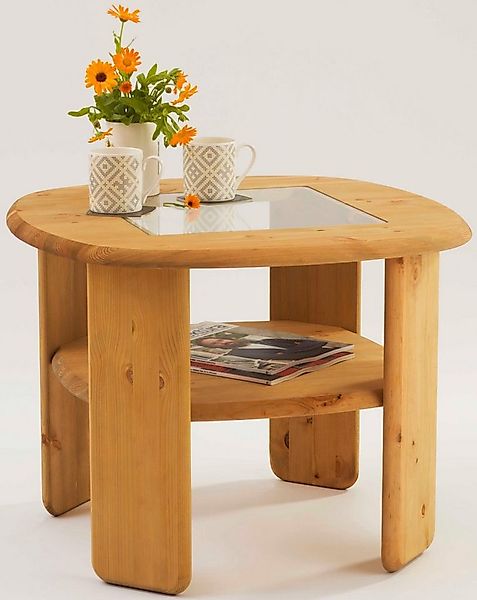OTTO home Couchtisch Jayden 2, in zwei Größen, massives Kiefernholz mit Gla günstig online kaufen