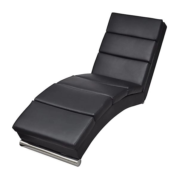 vidaXL Chaiselongue Chaiselongue Schwarz Kunstleder, 1 günstig online kaufen
