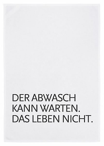 17,30 Hamburg Geschirrtuch DER ABWASCH KANN WARTEN, Weiß, (1-tlg), 50x70cm, günstig online kaufen