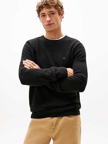 Tommy Hilfiger Rundhalspullover "ESSENTIAL STRUCTURE CREW NECK mit Struktur günstig online kaufen
