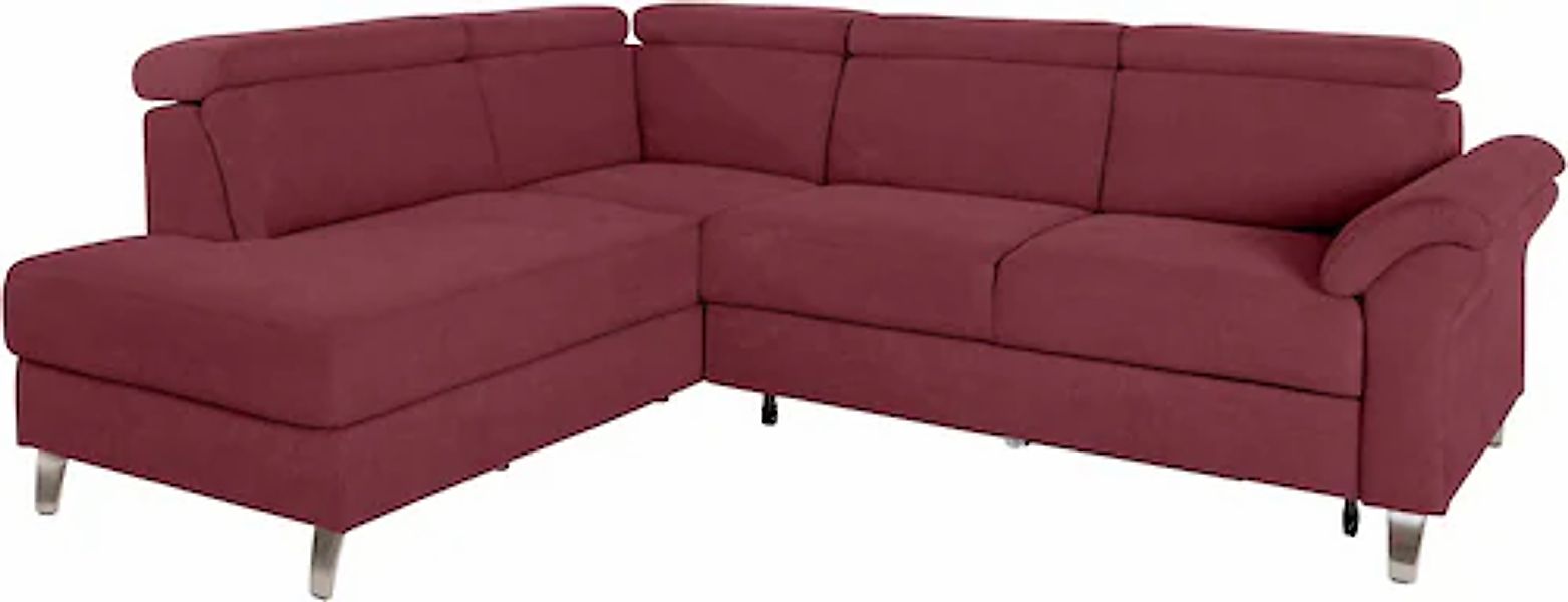 sit&more Ecksofa »Arngast L-Form« inklusive Kopfteilverstellung und Federke günstig online kaufen