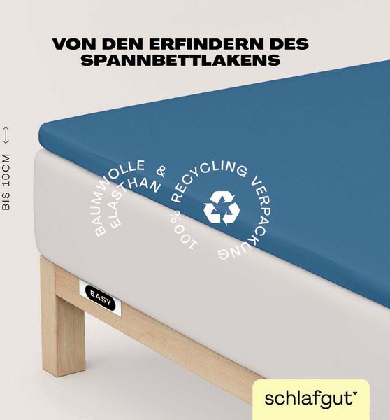 Schlafgut Spannbettlaken »EASY Jersey Elasthan Topper« MADE IN GREEN by OEK günstig online kaufen
