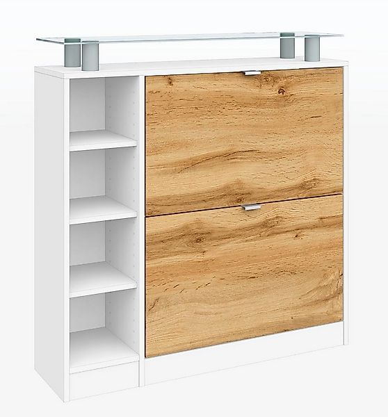 borchardt Möbel Schuhschrank Dolly, Schuhregal, Schuhkipper mit Glasablage günstig online kaufen