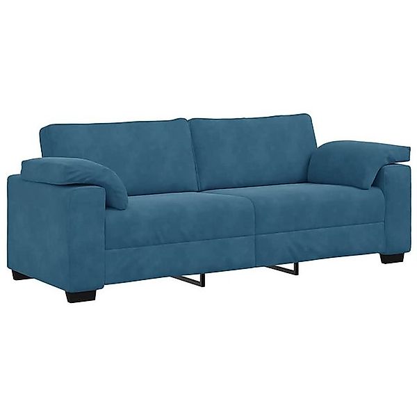 vidaXL Sofa 3-Sitzer-Sofa Blau 178 cm Samt günstig online kaufen