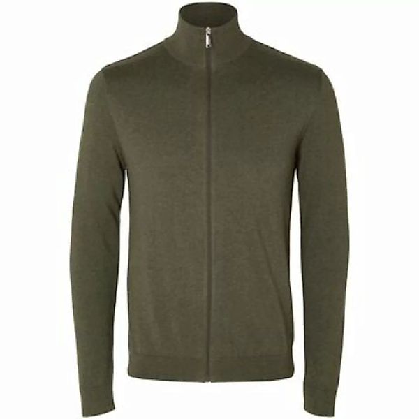 Selected  Pullover 16074688 BERG FULL ZIP-TEAK GREEN günstig online kaufen