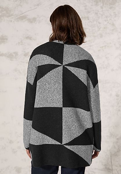 CECIL Strickjacke – Langer Cardigan mit Grafischem Muster günstig online kaufen