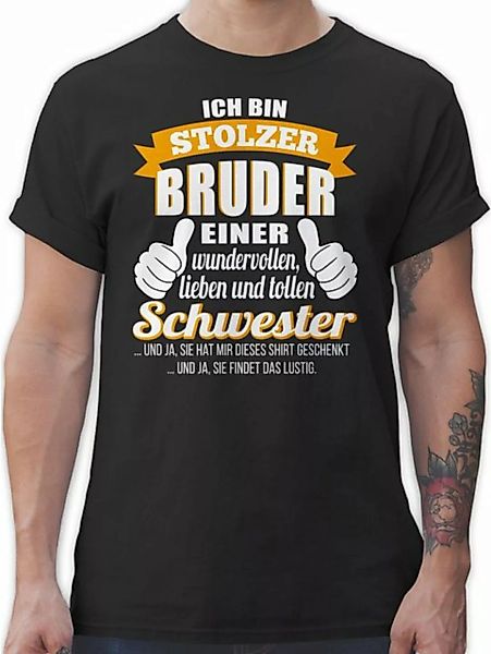 Shirtracer T-Shirt Ich bin ein Stolzer Bruder - orange Bruder günstig online kaufen